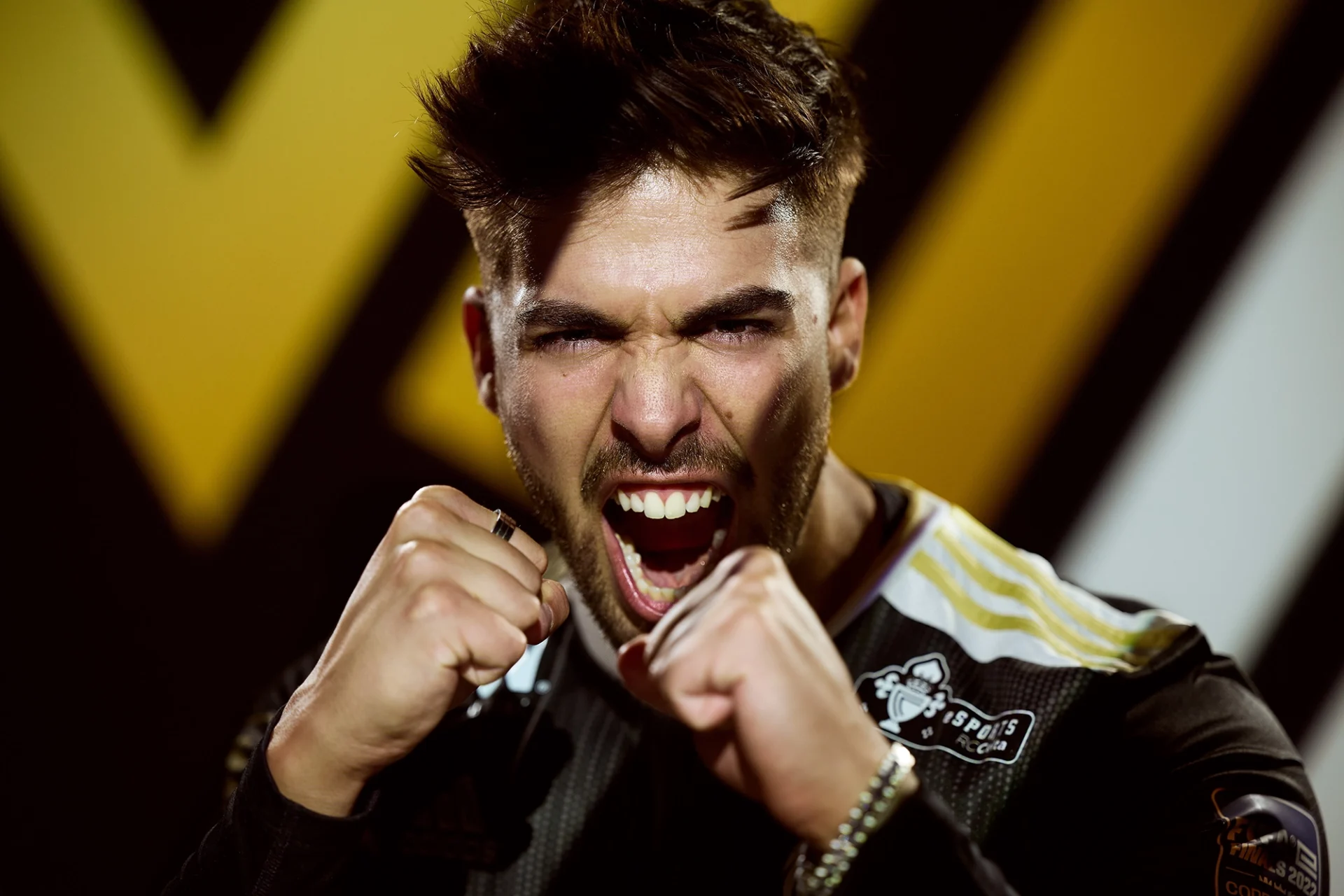 Javier Romero Alarcon (JRA) of FALCONS poses for a portrait during the official FIFAe Sports portrait session on July 13, 2022 in Copenhagen, Denmark.
