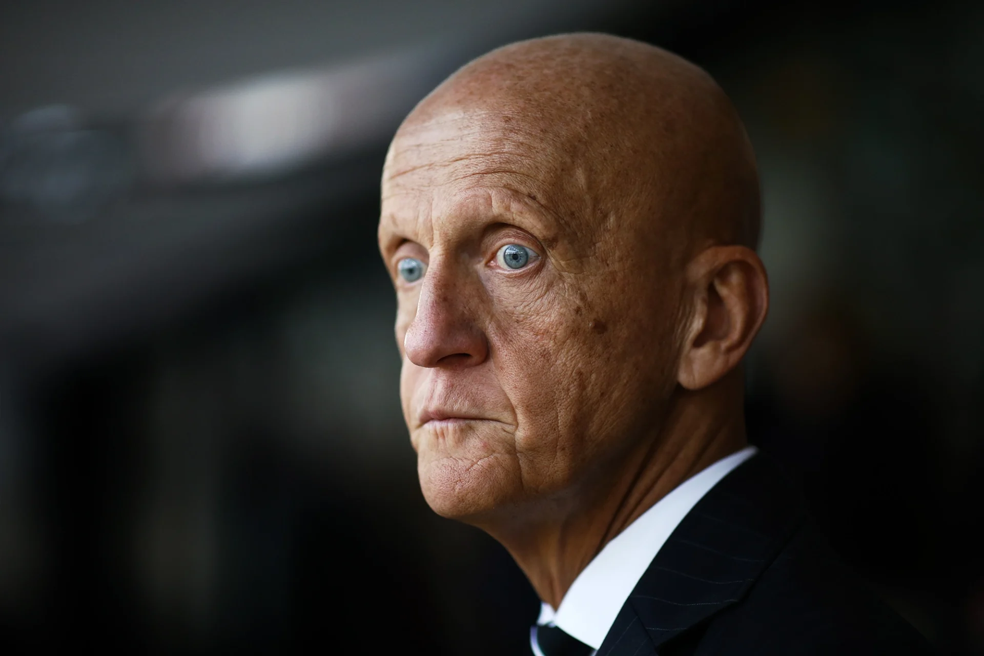 Pierluigi Collina looks on during the 2018 FIFA World Cup Final between France and Croatia at Luzhniki Stadium on July 15, 2018 in Moscow, Russia.